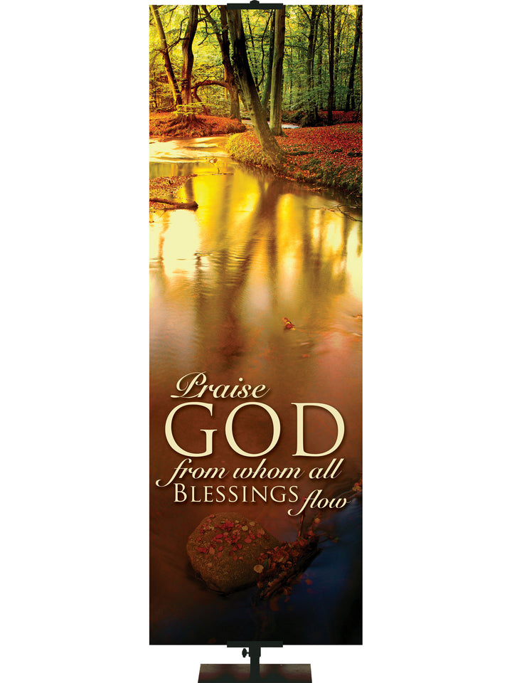 Expressions of Gratitude Background Style D Praise God - Fall Banners - PraiseBanners