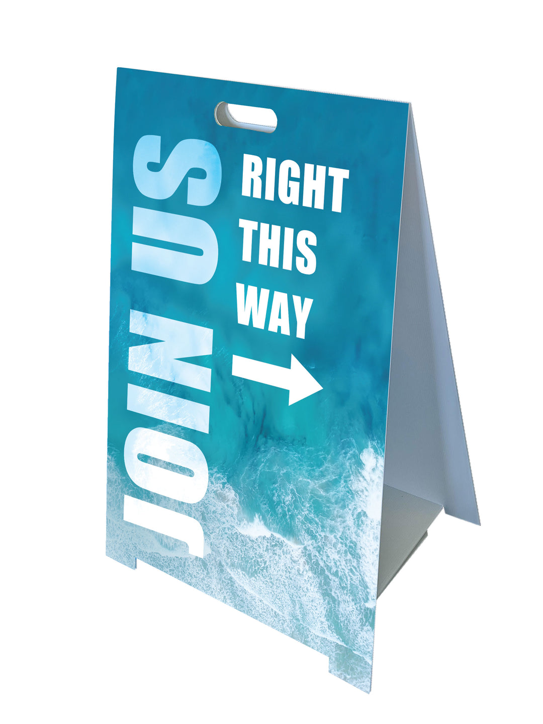 Ocean Tide Design Directional Fold-A-Frame™ Sign