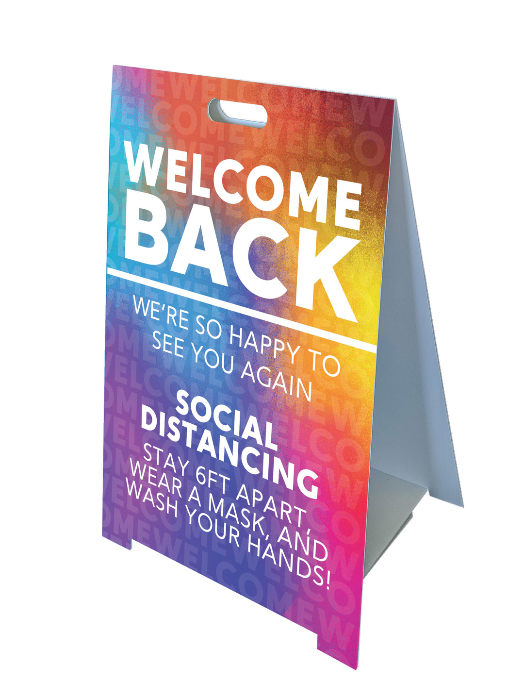 Purple Wash Design Directional Fold-A-Frame™ Sign