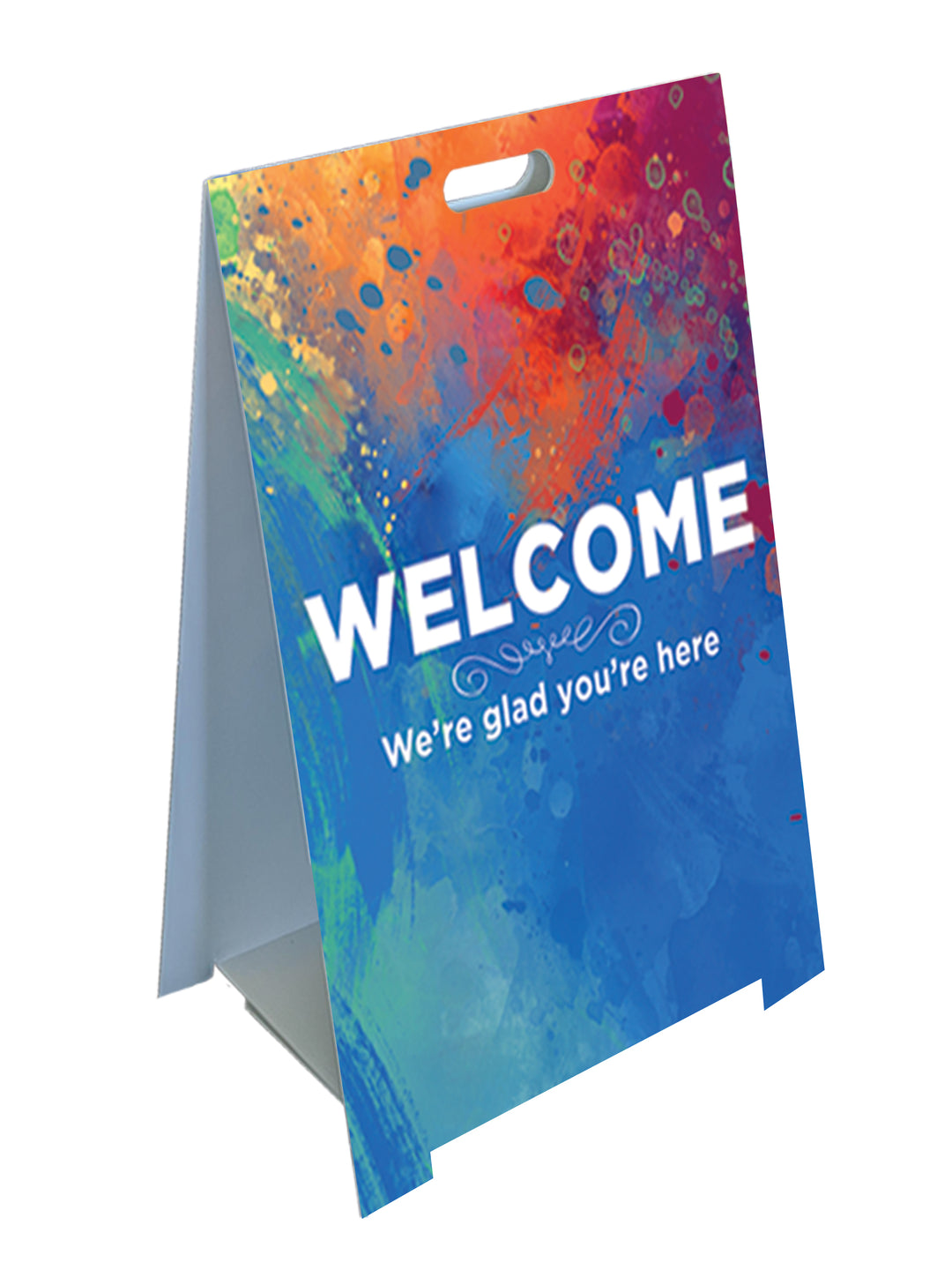 Hues of Inspiration Design Welcome Fold-A-Frame™ Sign