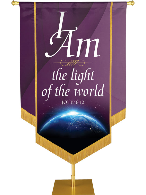 I Am Light of the World Embellished Banner