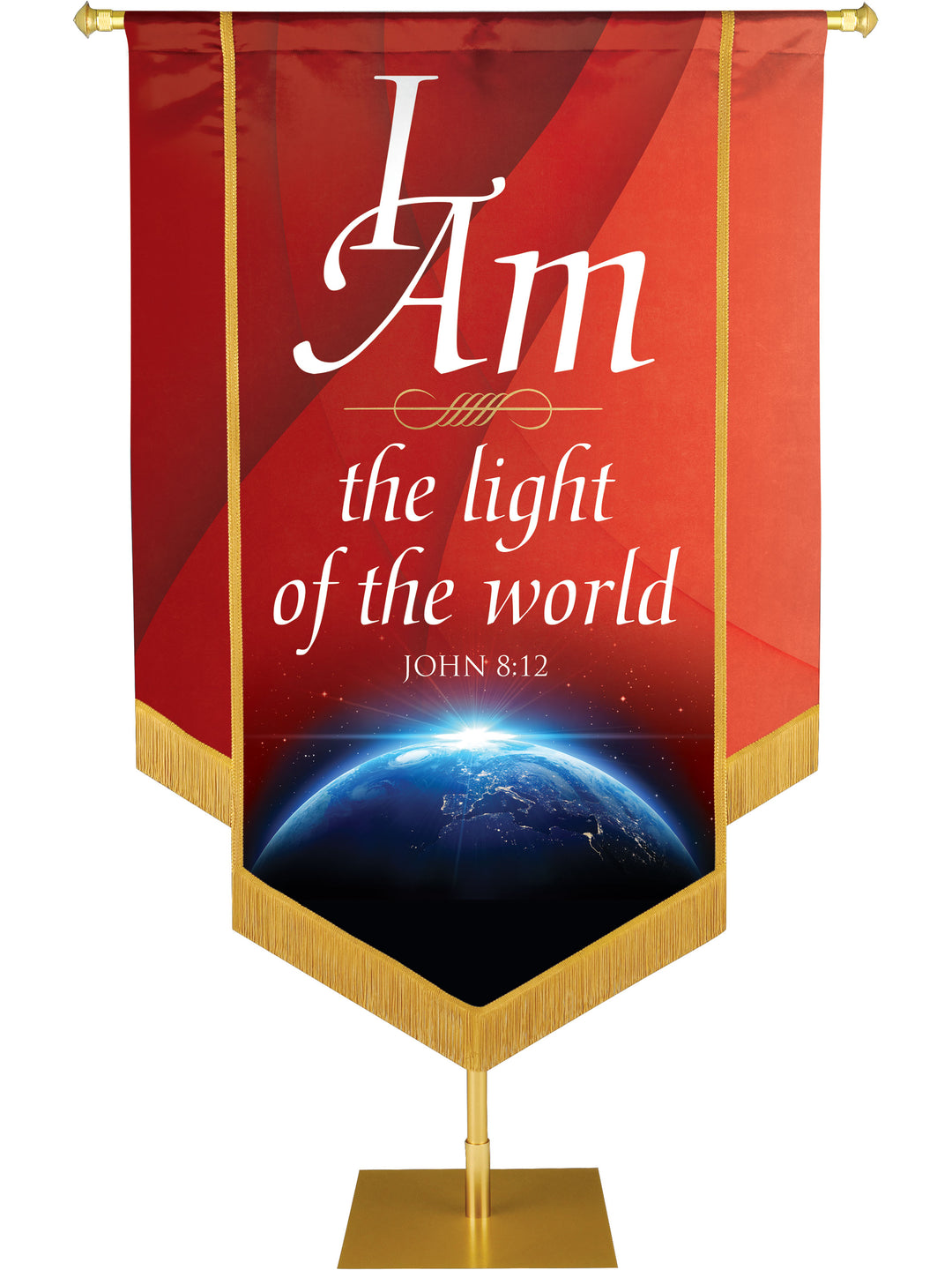 I Am Light of the World Embellished Banner - Handcrafted Banners - PraiseBanners