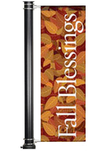 Light Pole Banner Fall Blessings - Light Pole Banners - PraiseBanners