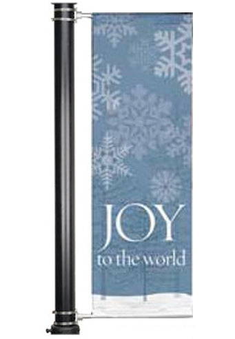 Light Pole Banner Joy to the World - Light Pole Banners - PraiseBanners