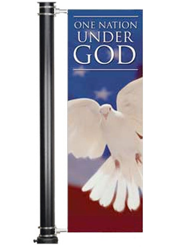 Light Pole Banner One Nation Under God - Light Pole Banners - PraiseBanners