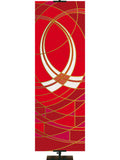 Luminescence Stained Glass Fish Symbol - Liturgical Banners - PraiseBanners