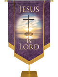 Names of Christ Jesus Is Lord Embellished Banner - Handcrafted Banners - PraiseBanners