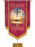 Names of Christ Jesus Is Lord Embellished Banner - Handcrafted Banners - PraiseBanners