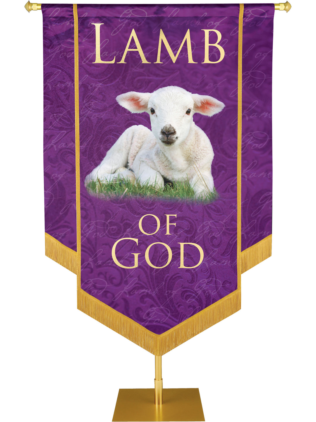 Names of Christ Lamb of God Embellished Banner - Handcrafted Banners - PraiseBanners