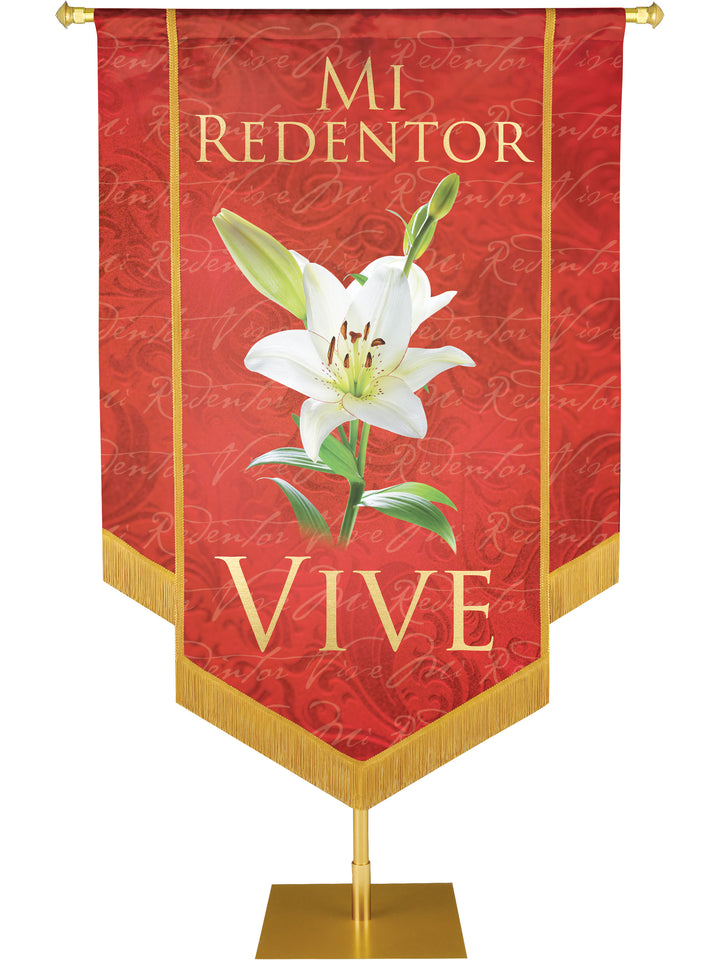 Mi Redentor Vive Embellished Banner - Handcrafted Banners - PraiseBanners