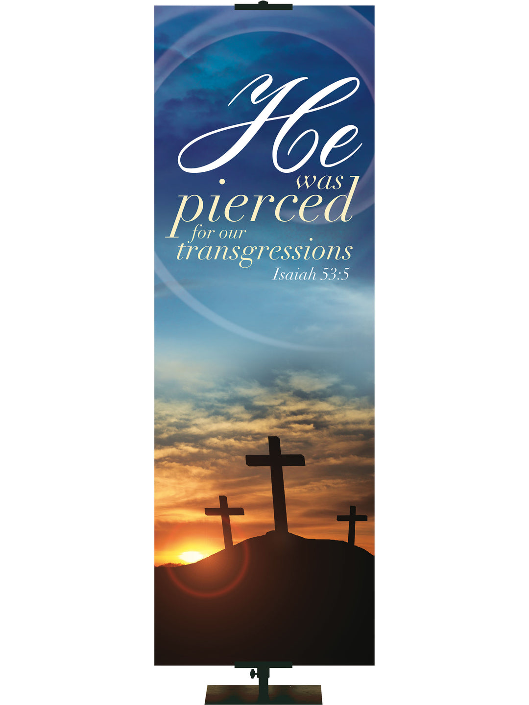 The Old Rugged Cross He Was Pierced - Easter Banners - PraiseBanners