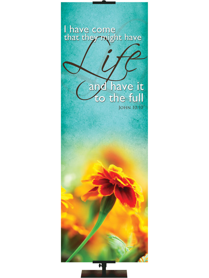 That They Might Have Life Church Banner for Spring
