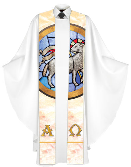 Alpha Omega Printed Stole