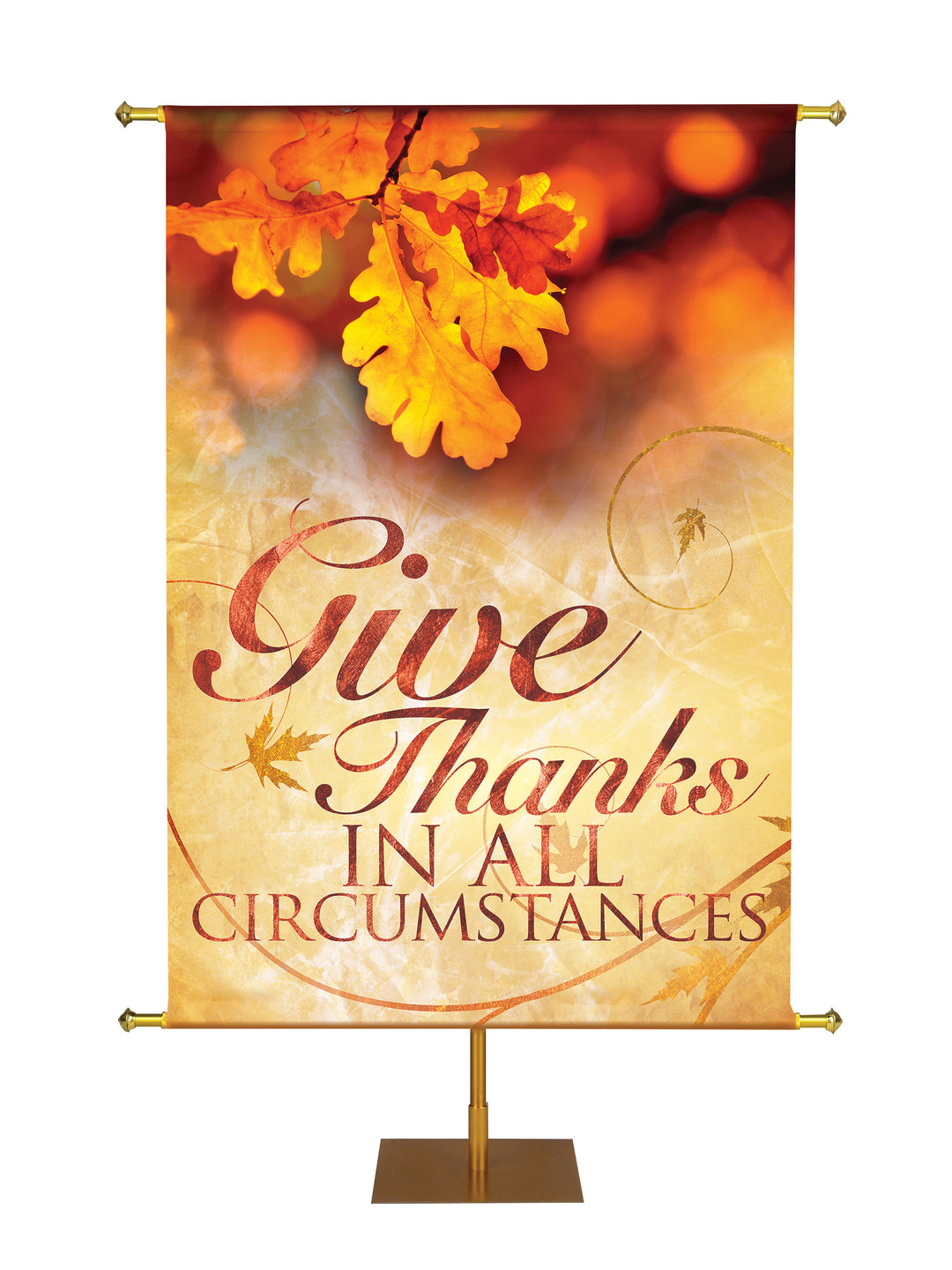Autumn Give Thanks In All Circumstances Banner