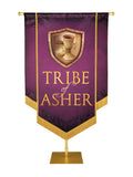 Tribe of Asher Hand Made Embellished Tribe of Israel Banner