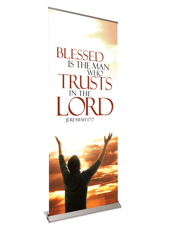 Retractable Banner with Stand Words of Hope Trusts in the Lord - Year Round Banners - PraiseBanners