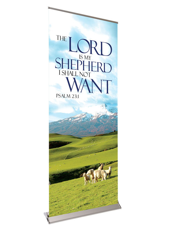 Retractable Banner with Stand Words of Hope The Lord is My Shepherd