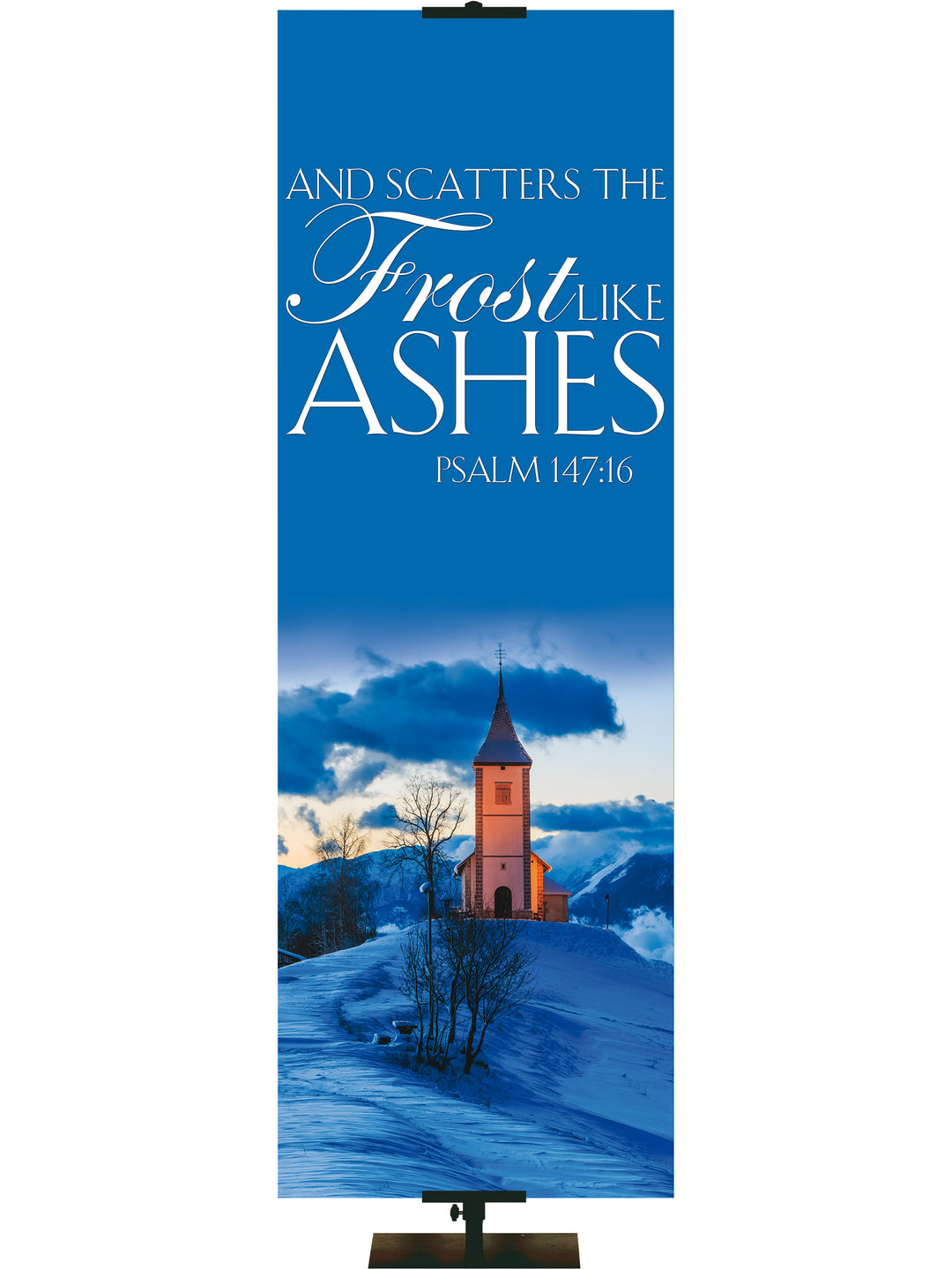 Portraits of Sacred Winter Frost like Ashes E - Christmas Banners - PraiseBanners