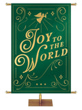 Joy to the World Shimmering Christmas Church Banner