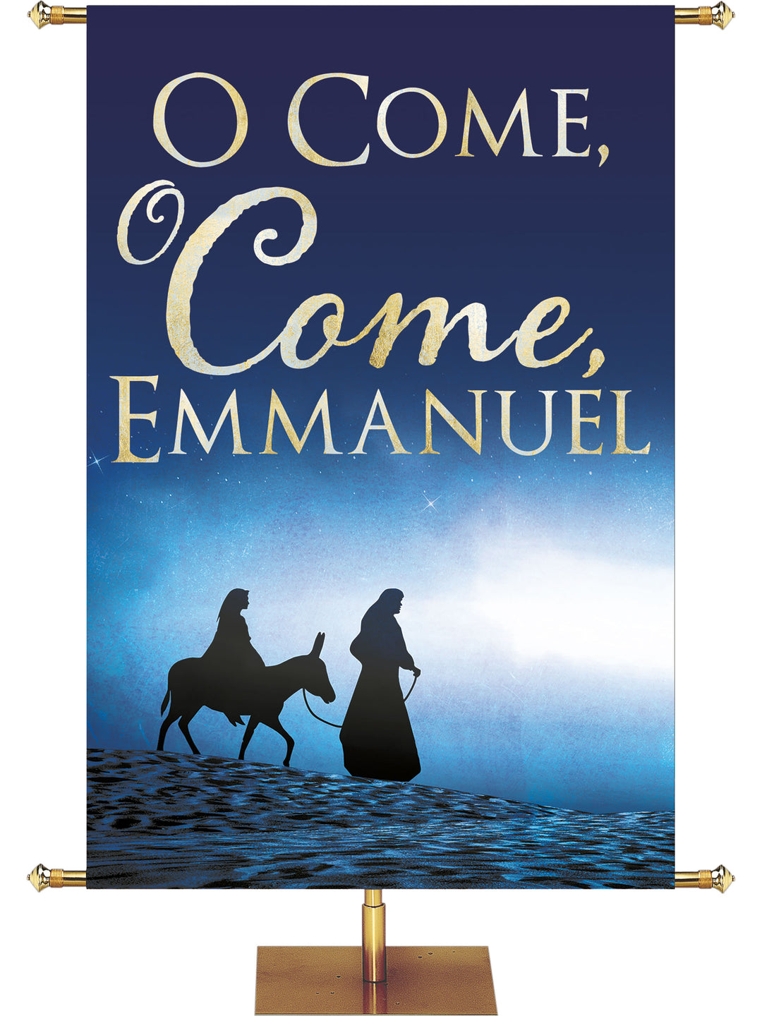 Silent Night Silhouettes Emmanuel - Christmas Banners - PraiseBanners