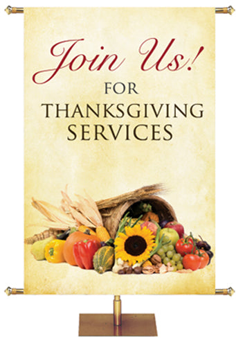 Custom Fall and Thanksgiving Church Banners