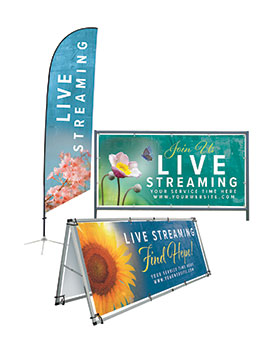 Streaming Services Church Banners
