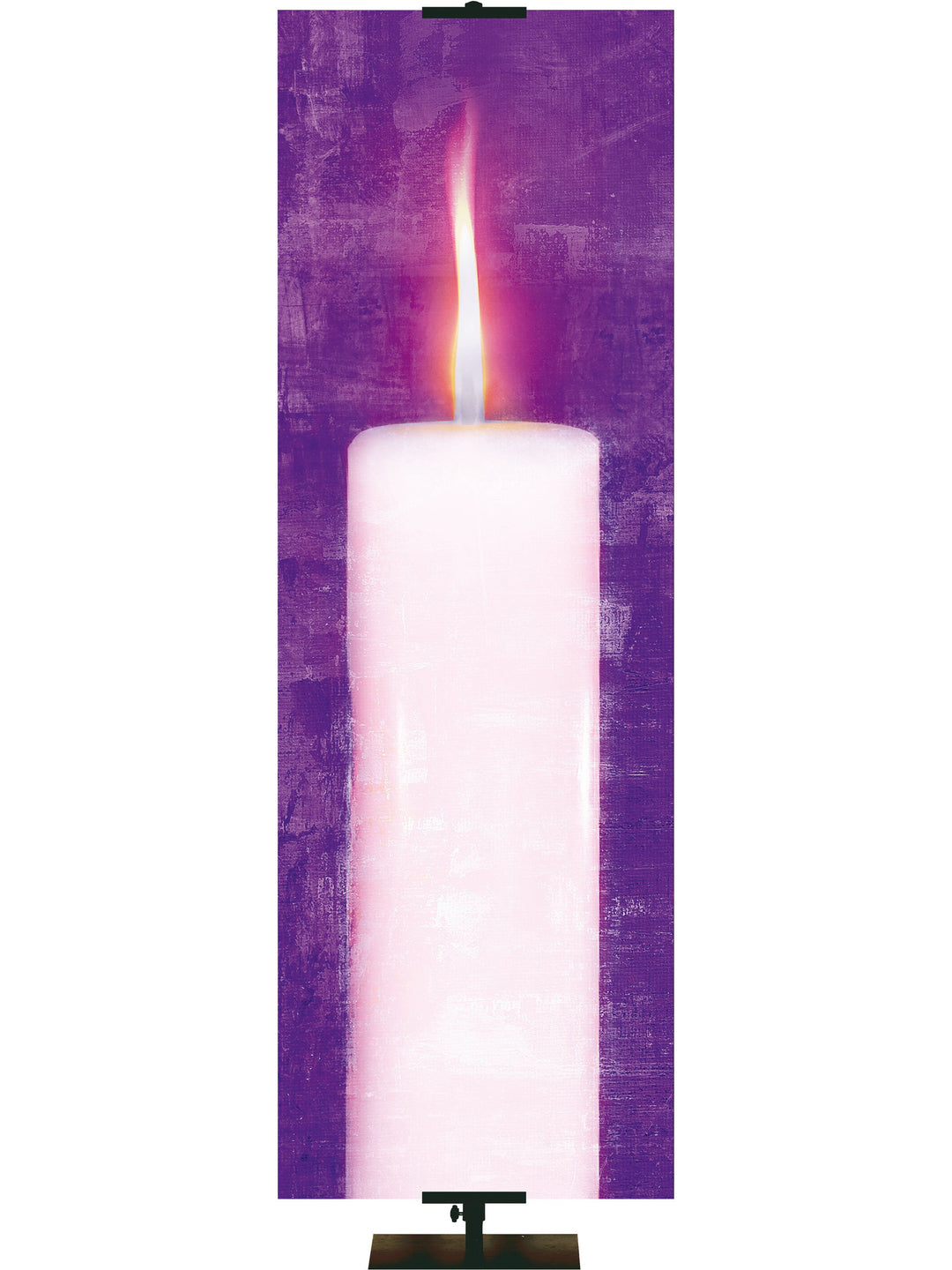 Overstock Advent Artistry Candle Christ (18 in x 5 ft, Purple, Pole Hems)
