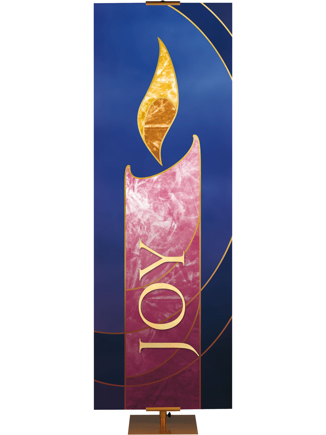 Overstock Liturgical Advent Candle Joy (18 in x 5 ft, Blue, Pole Hems)