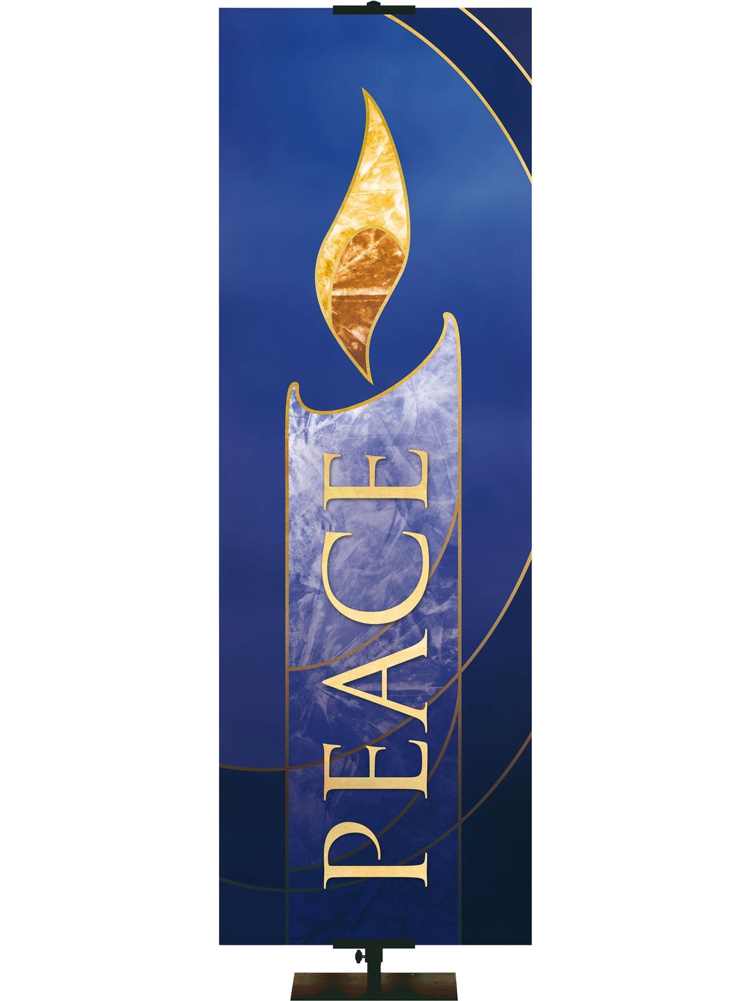 Overstock Liturgical Advent Candle Peace Clearance Banner 18x5 Blue