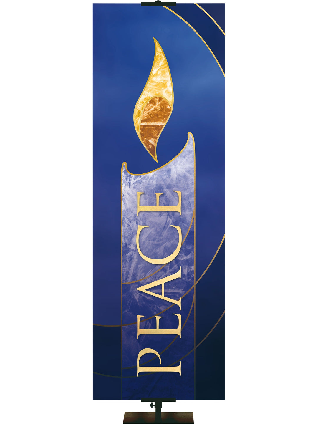 Overstock Liturgical Advent Candle Peace (18 in x 5 ft, Blue, Pole Hems)