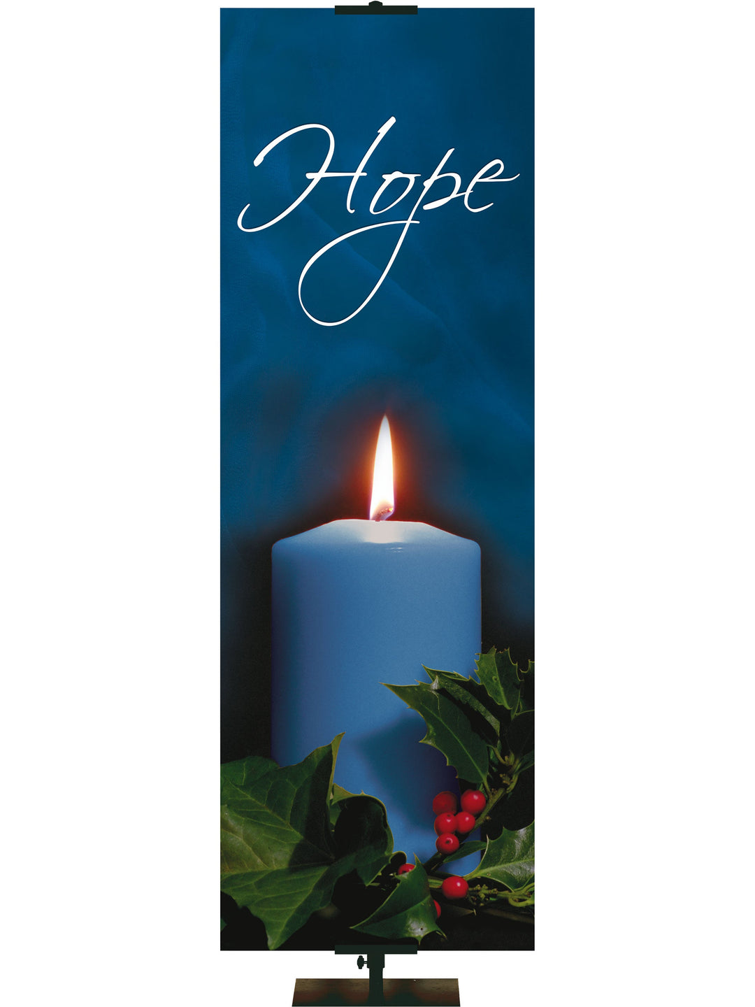 Overstock Advent Photo Candle Hope (18 in x 5 ft, Blue, Pole Hems)