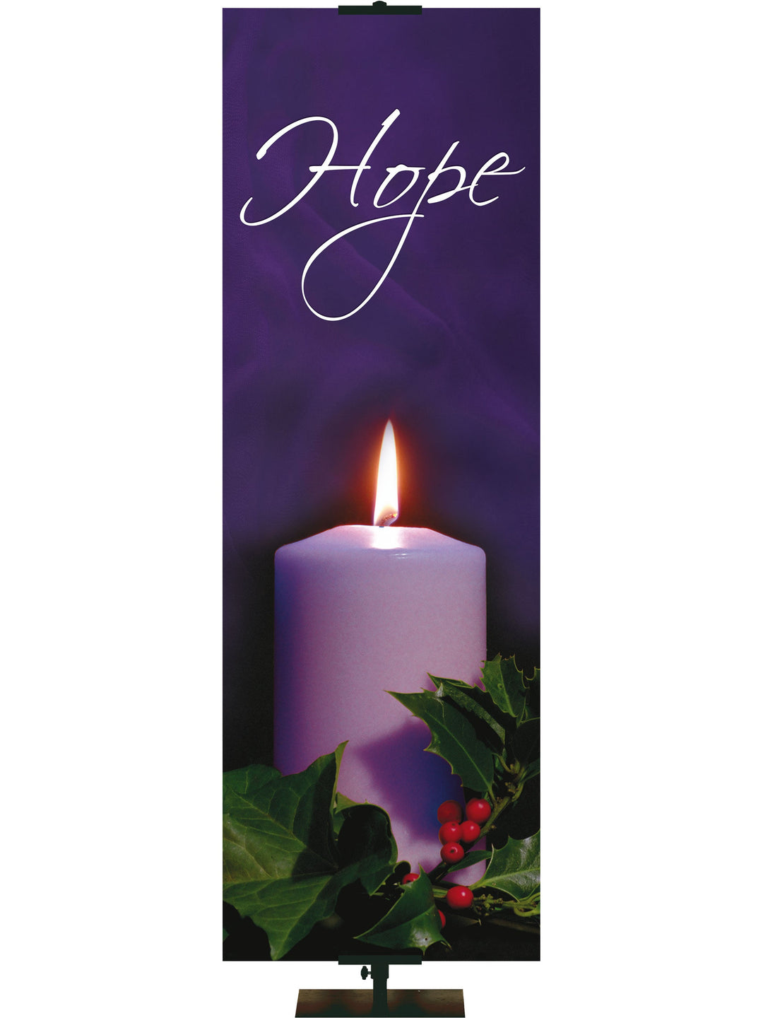 Overstock Advent Photo Candle Hope (18 in x 5 ft, Purple, Pole Hems)