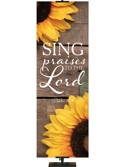 Sing Praises to The Lord Psalm 30:4 Autumn Heartland Design B Left