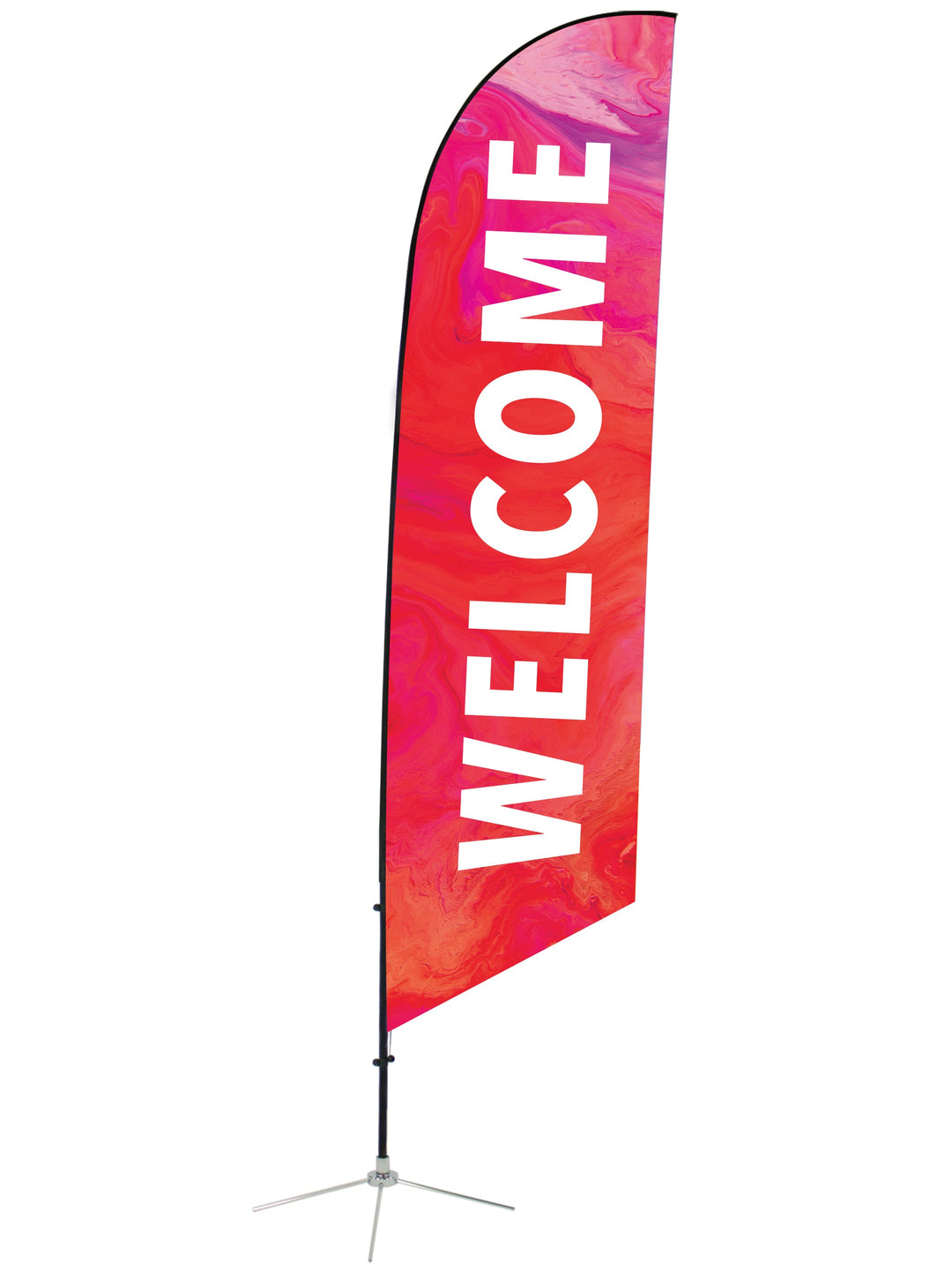 Gospel Impressions Welcome Angled Feather Flag Set - Feather Flags - PraiseBanners