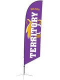 Custom Angled Feather Flags For Schools