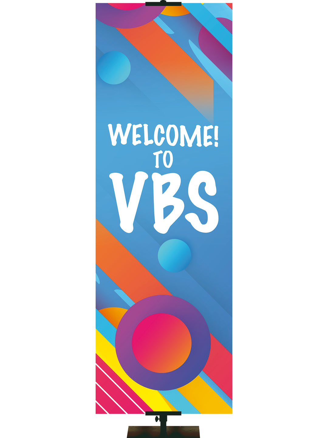Welcome VBS on Banner with abstract summer