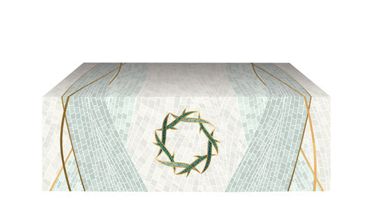 Easter Mosaic Crown of Thorns Altar Frontal Cloth