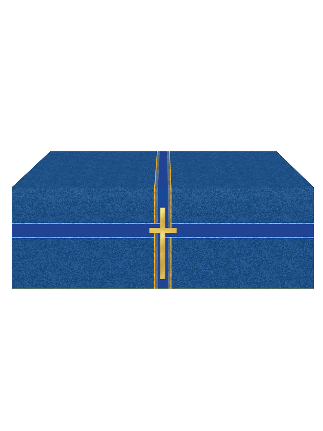 Altar Frontal Cloth Tapestries of Faith Design Cross Symbol in Gold on Blue, Green, Purple, Red, or White Banner
