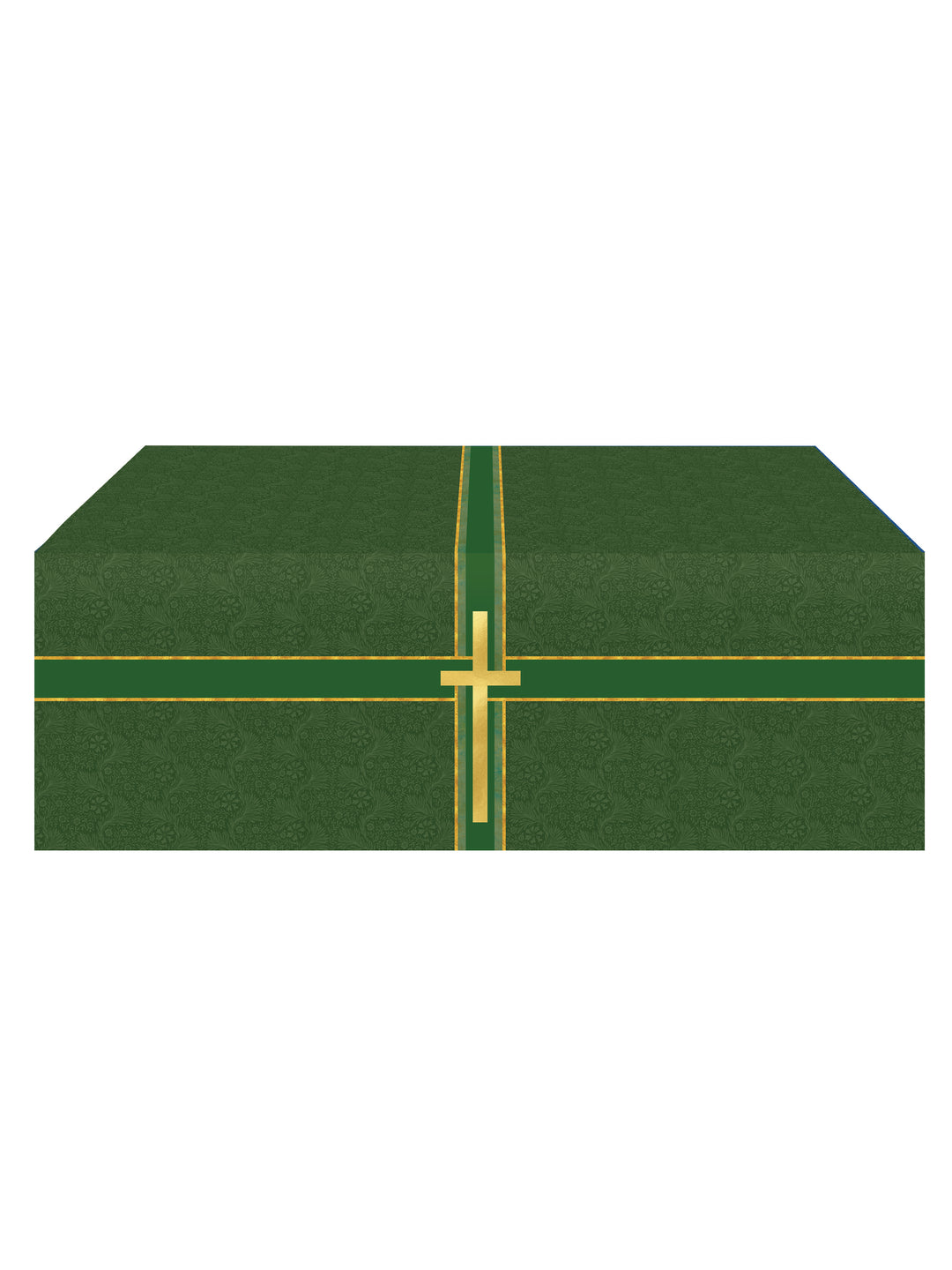 Altar Frontal Cloth Tapestries of Faith Design Cross Symbol in Gold on Blue, Green, Purple, Red, or White Banner