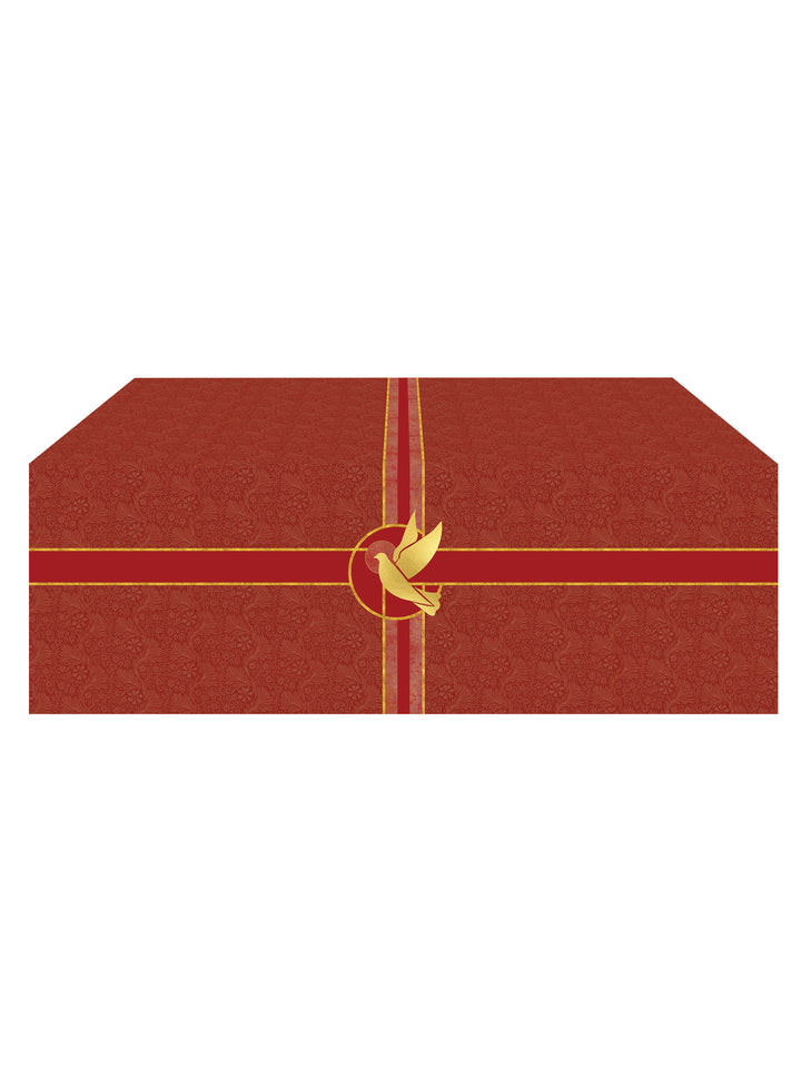 Altar Frontal Cloth Tapestries of Faith Design Dove Symbol in Gold on Blue, Green, Purple, Red, or White Banner