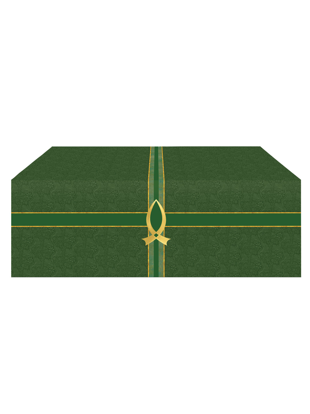 Altar Frontal Cloth Tapestries of Faith Design Fish Symbol in Gold on Blue, Green, Purple, Red, or White Banner