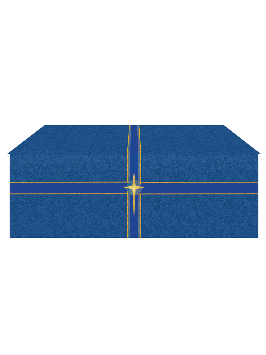 Altar Frontal Cloth Tapestries of Faith Design Star Symbol in Gold on Blue, Green, Purple, Red, or White Banner