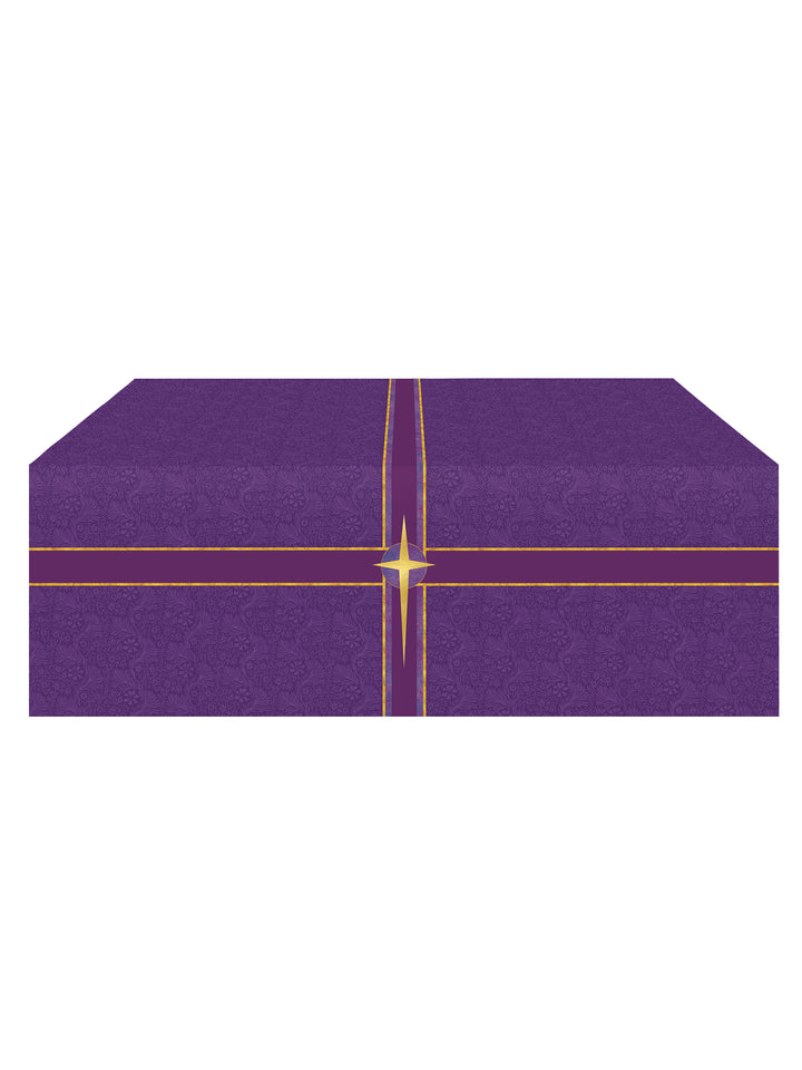 Altar Frontal Cloth Tapestries of Faith Design Star Symbol in Gold on Blue, Green, Purple, Red, or White Banner