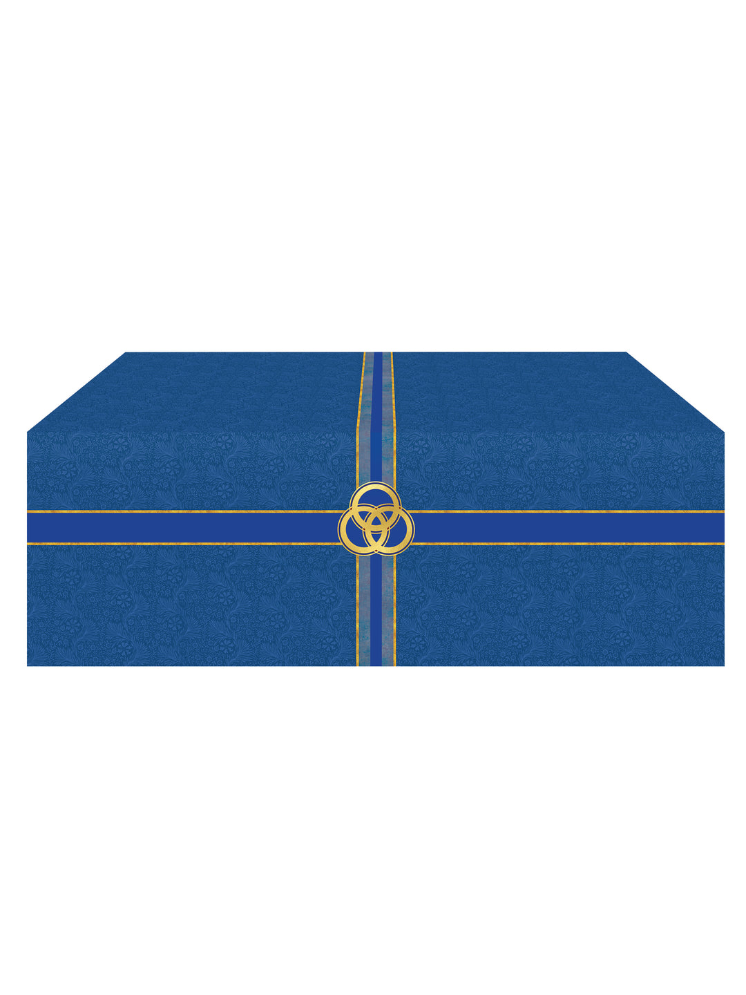 Altar Frontal Cloth Tapestries of Faith Design Trinity Symbol in Gold on Blue, Green, Purple, Red, or White Banner