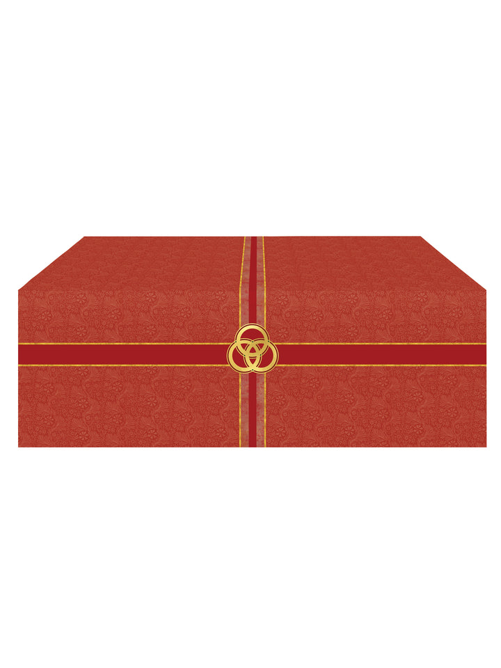 Altar Frontal Cloth Tapestries of Faith Design Trinity Symbol in Gold on Blue, Green, Purple, Red, or White Banner