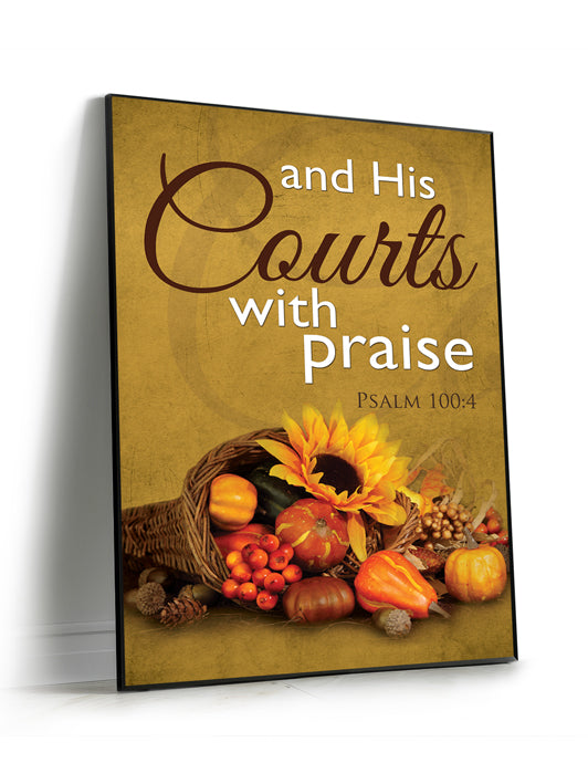 Framed Wall Art SEG Bountiful Harvest Courts with Praise