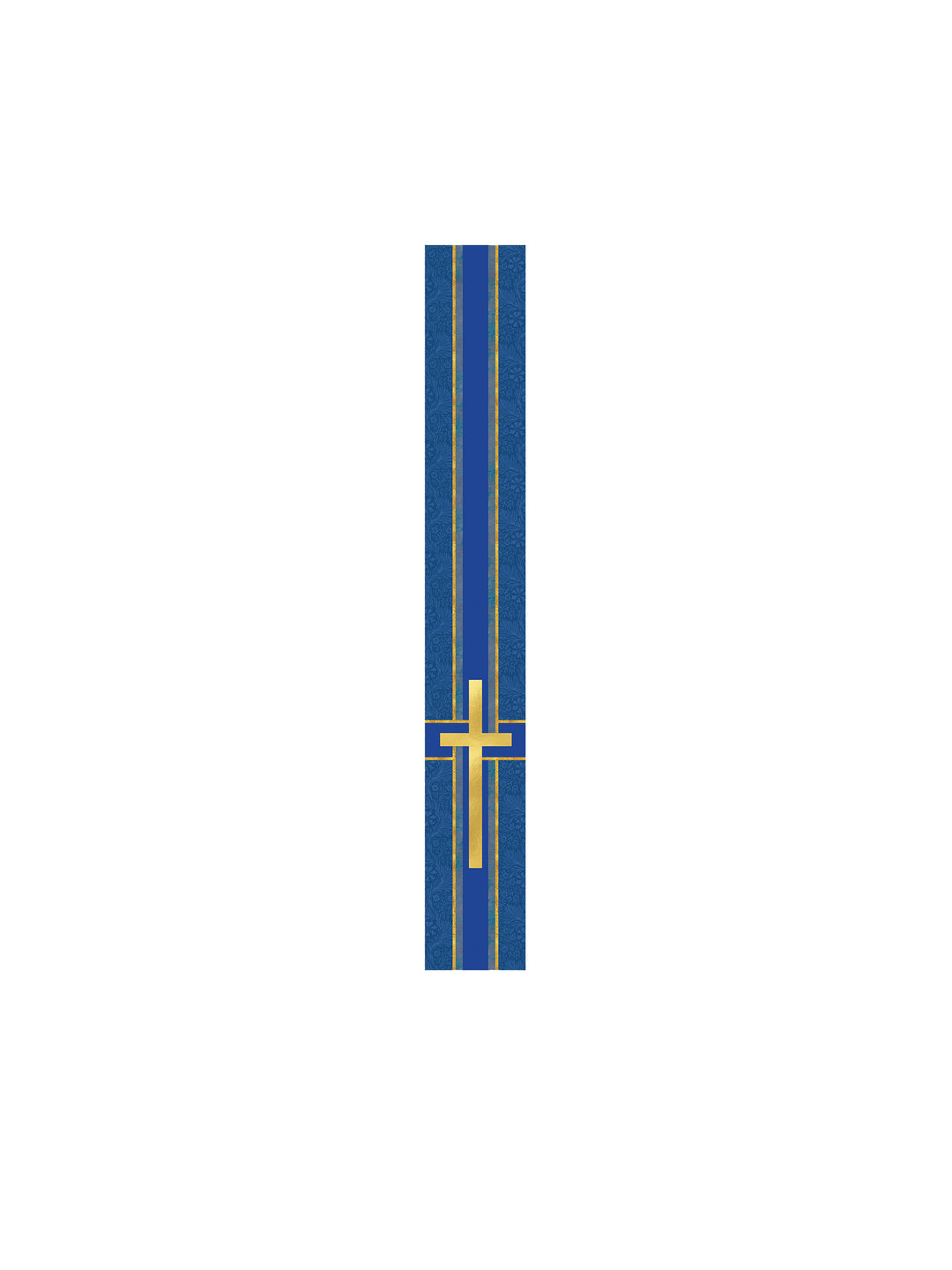 Bible Book Mark Tapestries of Faith Design Cross Symbol in Gold on Blue, Green, Purple, Red, or White Banner