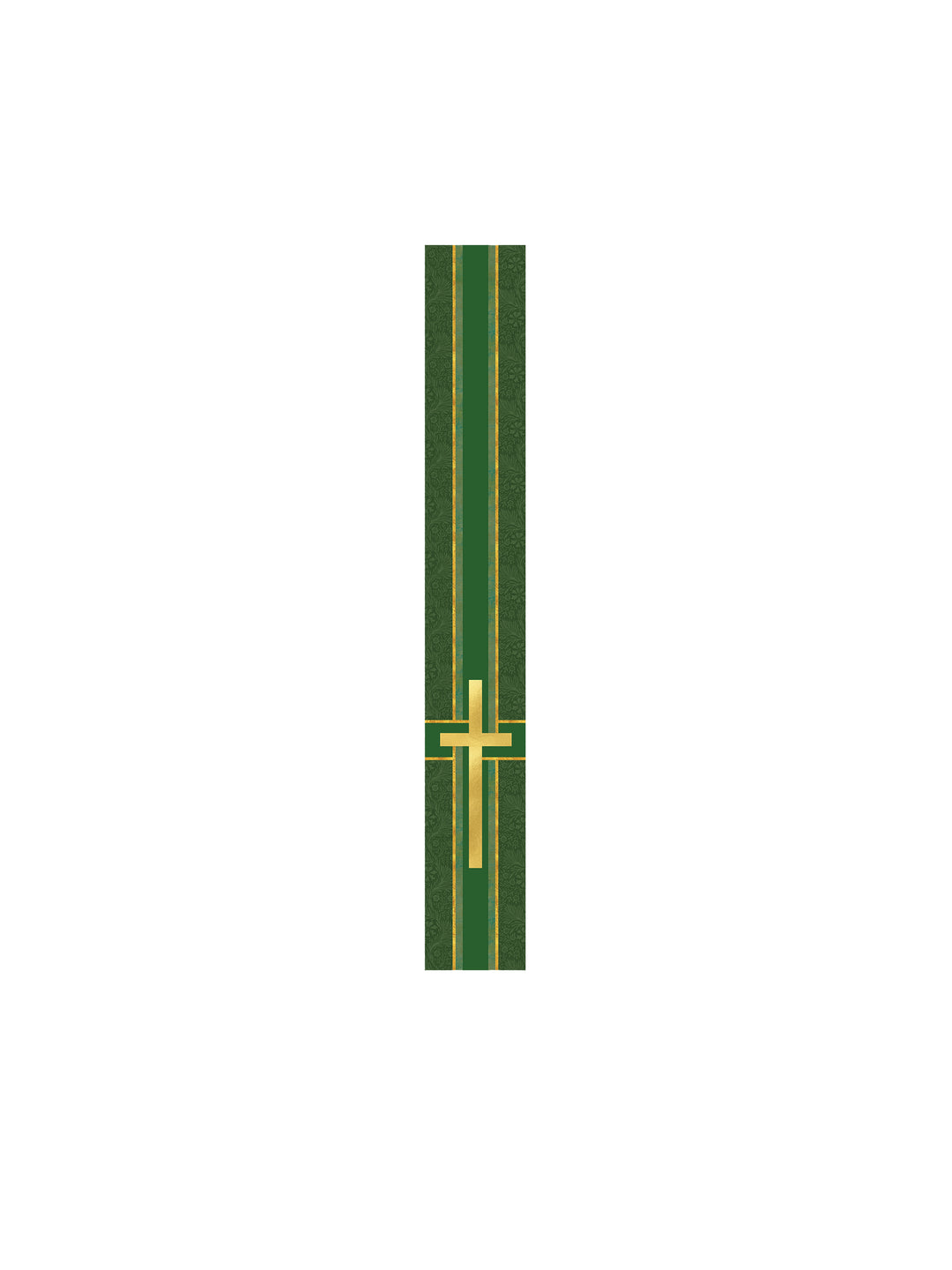 Bible Book Mark Tapestries of Faith Design Cross Symbol in Gold on Blue, Green, Purple, Red, or White Banner