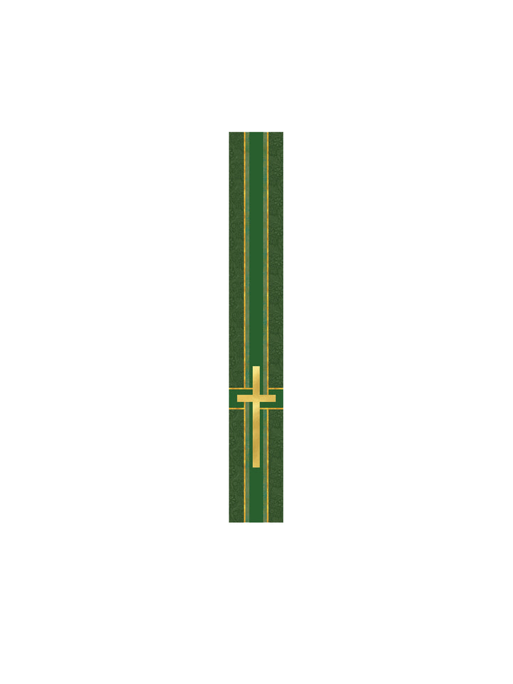 Bible Book Mark Tapestries of Faith Design Cross Symbol in Gold on Blue, Green, Purple, Red, or White Banner