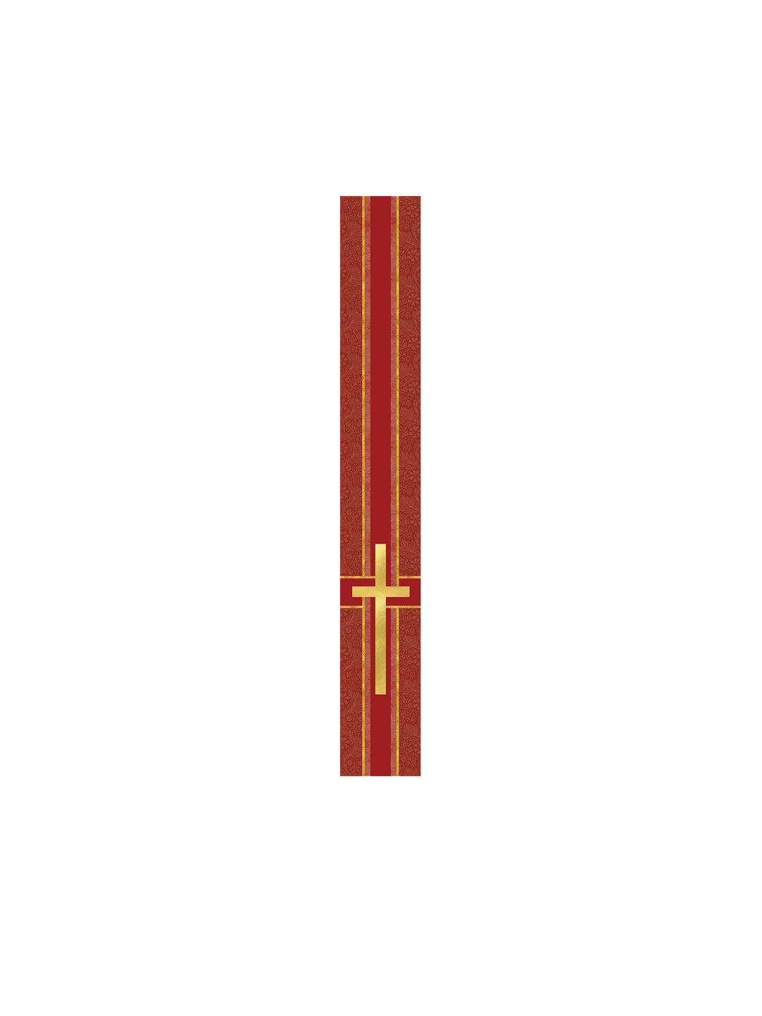 Bible Book Mark Tapestries of Faith Design Cross Symbol in Gold on Blue, Green, Purple, Red, or White Banner